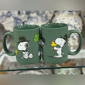 Snoopy Green Ceramic Mug Set
